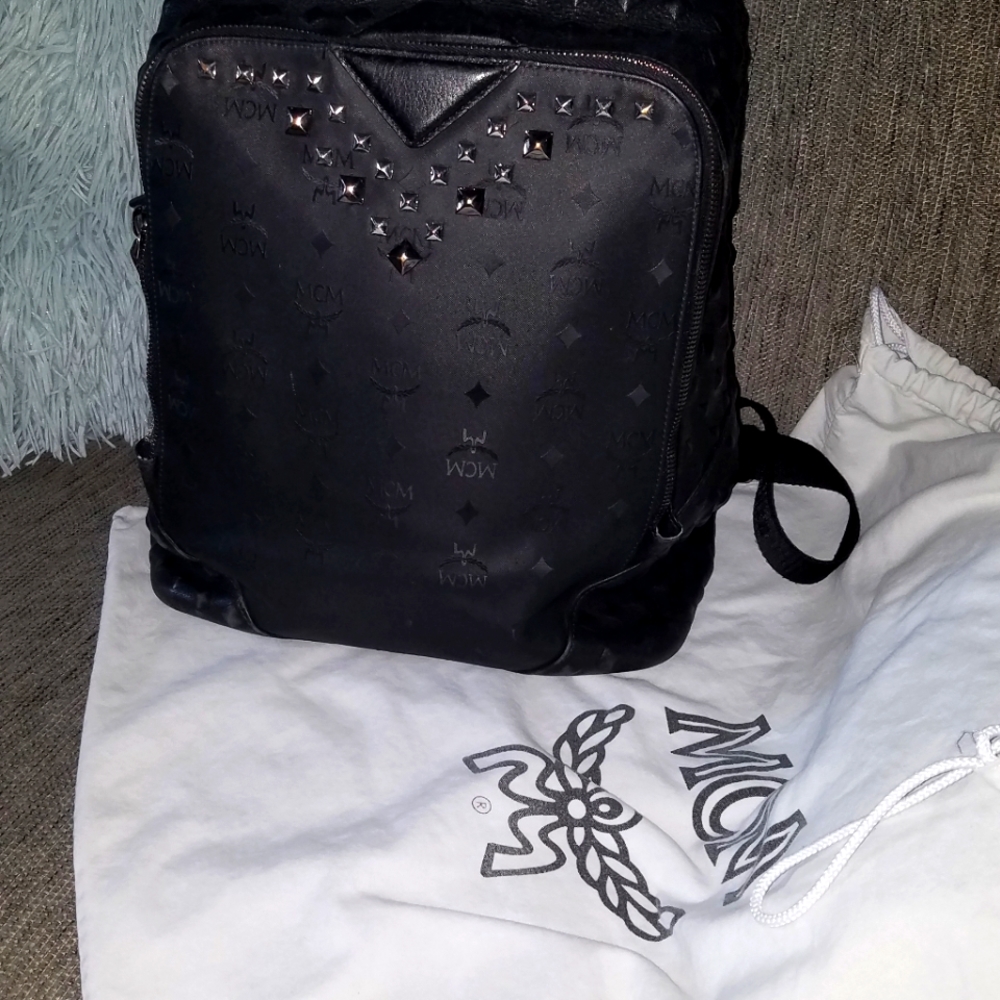MCM Stark Studded Backpack/Bookbag